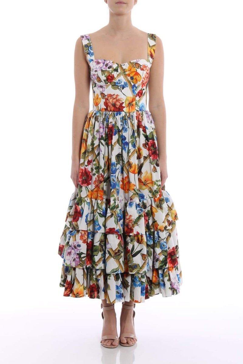 morgan-floral-printed-tiered-midi-dress-sd00603212501-multi-s-sunfere-943166 Morgan Floral Printed Tiered Midi Dress - Image 3