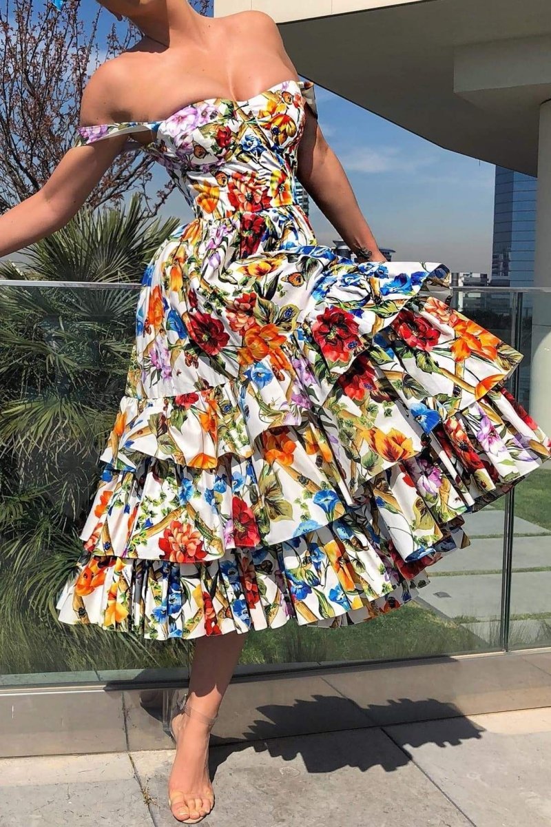 morgan-floral-printed-tiered-midi-dress-sd00603212501-multi-s-sunfere-948106 Morgan Floral Printed Tiered Midi Dress - Image 6