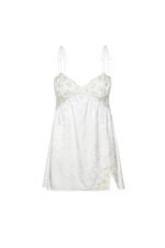 Muriel Lace Cut-out Satin Lounge Dress - Image 6