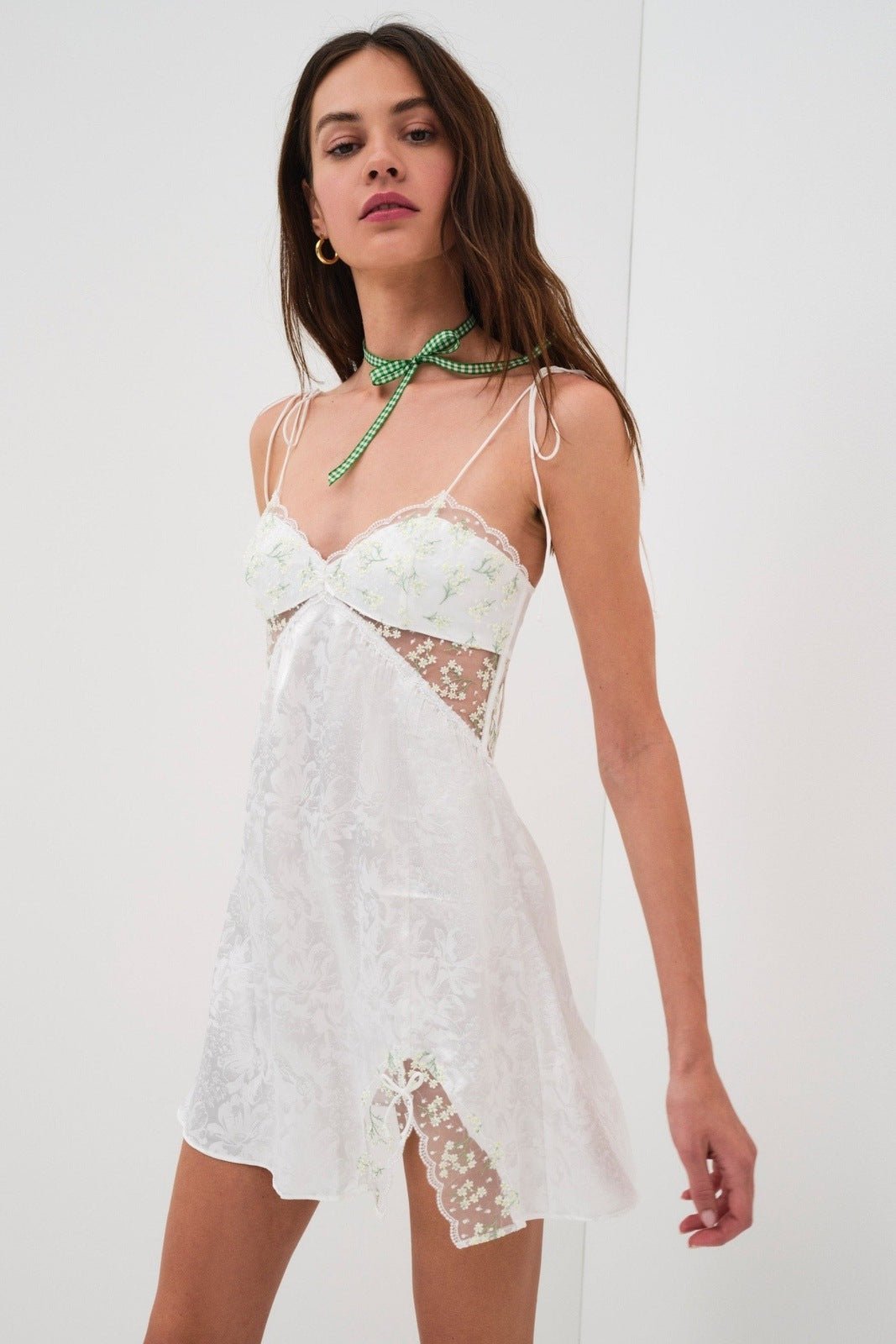 muriel-lace-cut-out-satin-lounge-dress-sl0020705737-white-s-sunfere-996545 Muriel Lace Cut-out Satin Lounge Dress - Image 1
