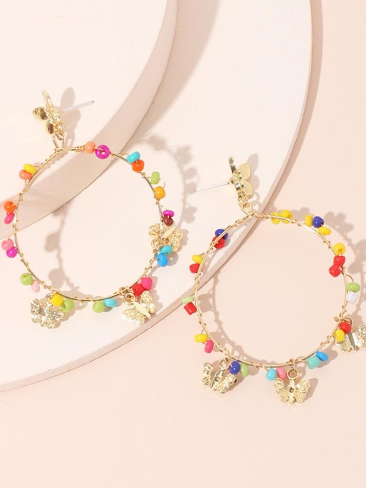 myra-rainbow-beaded-butterfly-hoop-earrings-sa0020516131-multi-sunfere-540481 Myra Rainbow Beaded Butterfly Hoop Earrings - Image 2