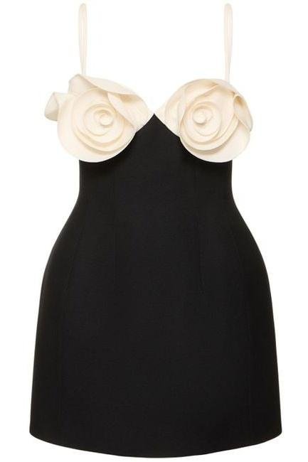 myrna-flower-crepe-mini-dress-sd00603182465-black-s-sunfere-293235 Myrna Flower Crepe Mini Dress - Image 7