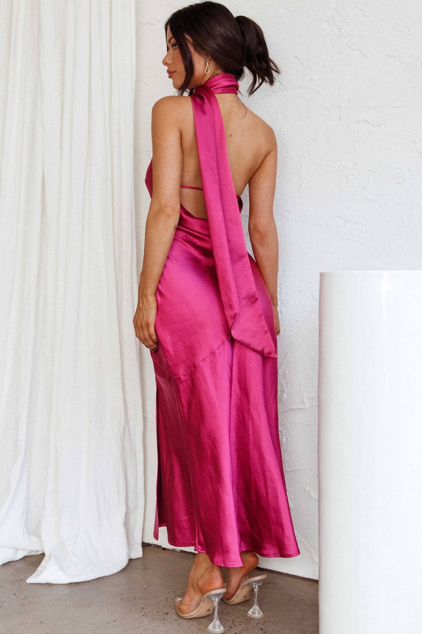 nad-cowl-halterneck-satin-midi-dress-sd00208281258-hot-pink-s-sunfere-310051 Nad Cowl Halterneck Satin Midi Dress - Image 2