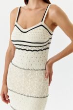 Nan Contrast Crochet Maxi Slip Dress - Image 6