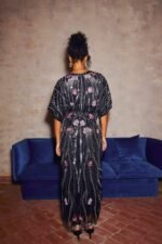 Nina Floral Embroidered Sequins Maxi Dress - Image 6