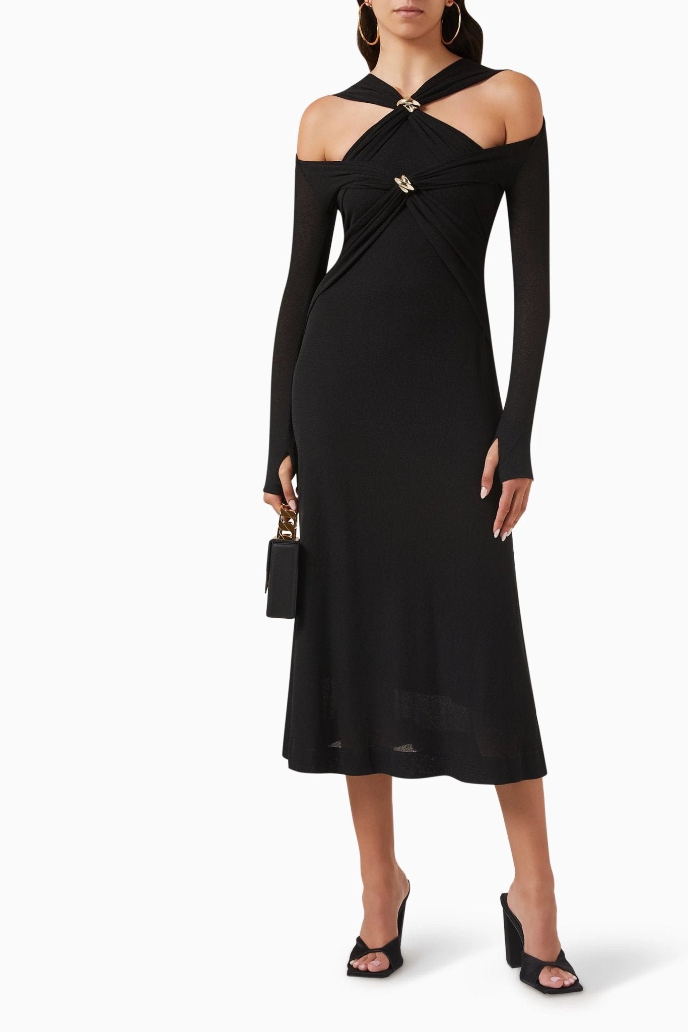nita-cut-out-cross-bodice-midi-knit-dress-sd00209151506-black-s-sunfere-131658 Nita Cut-out Cross Bodice Midi Knit Dress - Image 1