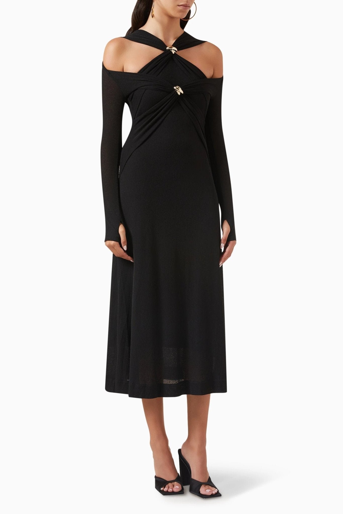 nita-cut-out-cross-bodice-midi-knit-dress-sd00209151506-black-s-sunfere-954416 Nita Cut-out Cross Bodice Midi Knit Dress - Image 2