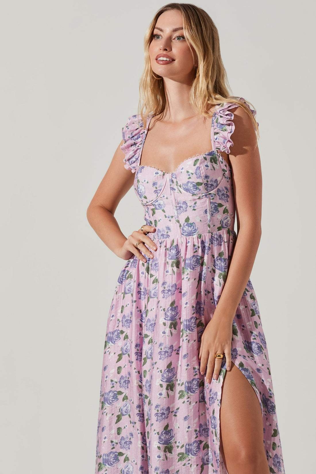 nita-printed-lace-up-slit-midi-corset-dress-sd0020623542-purple-s-sunfere-473386 Nita Printed Lace-up Slit Midi Corset Dress - Image 3