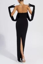 Octavia Strapless Draped Gloved Maxi Dress - Image 5