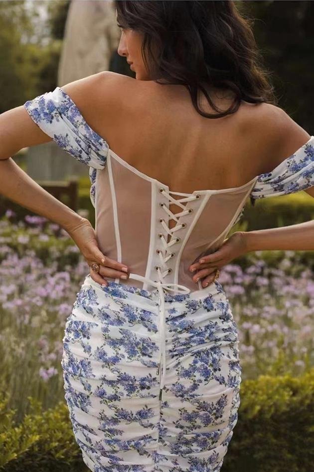 odelette-printed-off-shoulder-corset-mini-dress-sd00207101226-white-s-sunfere-650855 Odelette Printed Off-shoulder Corset Mini Dress - Image 3