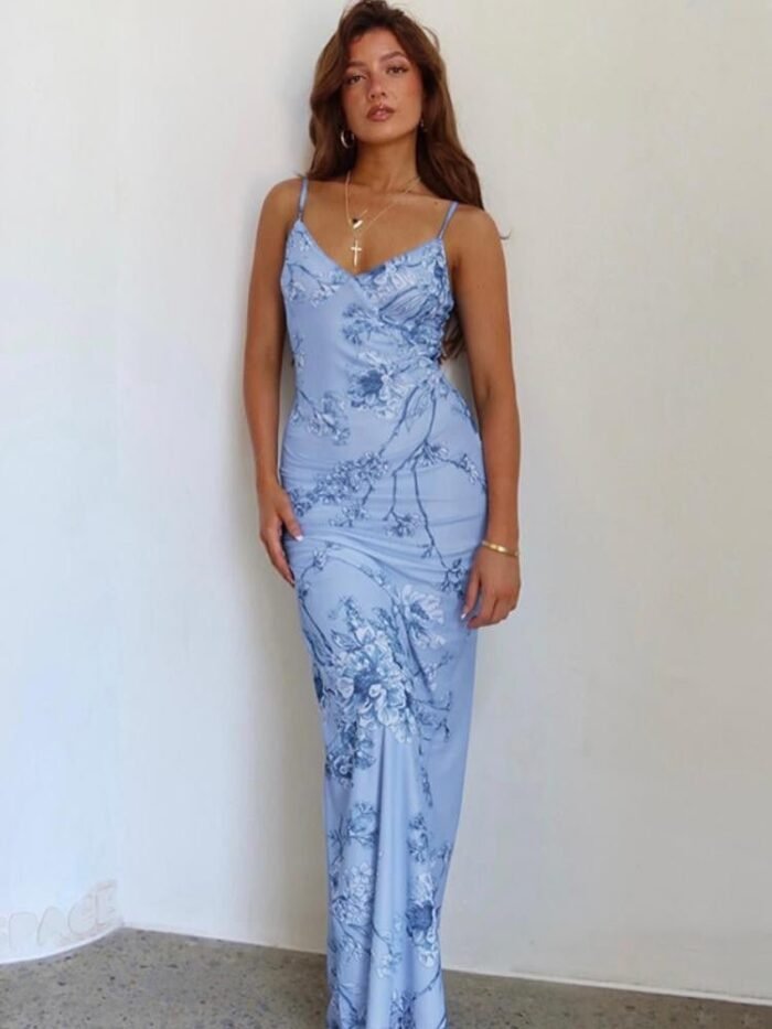Orchid Printed Maxi Slip Dress - Image 3