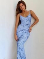 Orchid Printed Maxi Slip Dress - Image 4