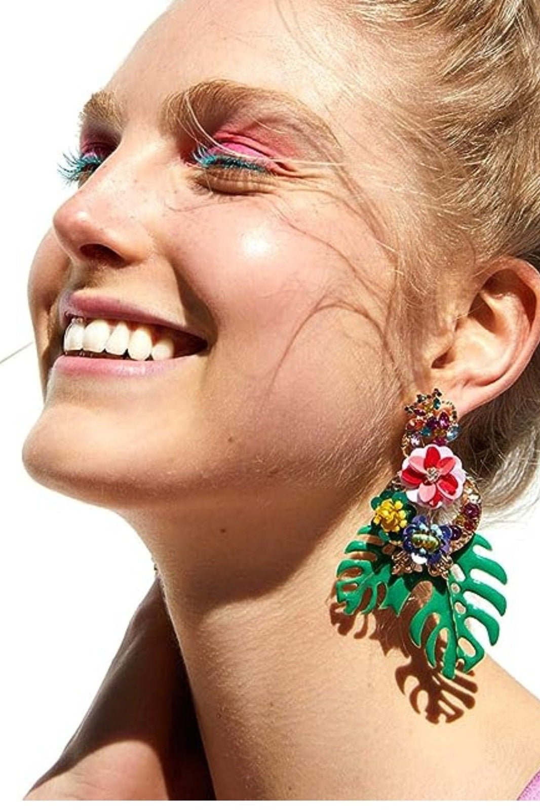 palm-tree-flower-decored-earrings-sa00207311087-green-sunfere-480911 Palm Tree Flower Decored Earrings - Image 2