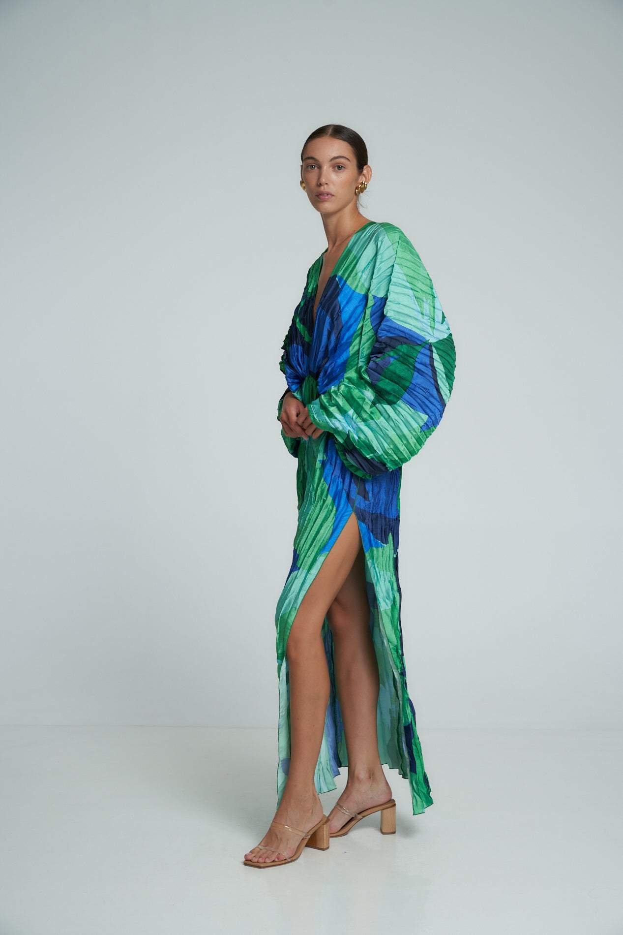 pamela-printed-plisse-maxi-kaften-dress-sd00208241233-green-s-sunfere-231143 Pamela Printed Plisse Maxi Kaften Dress - Image 2