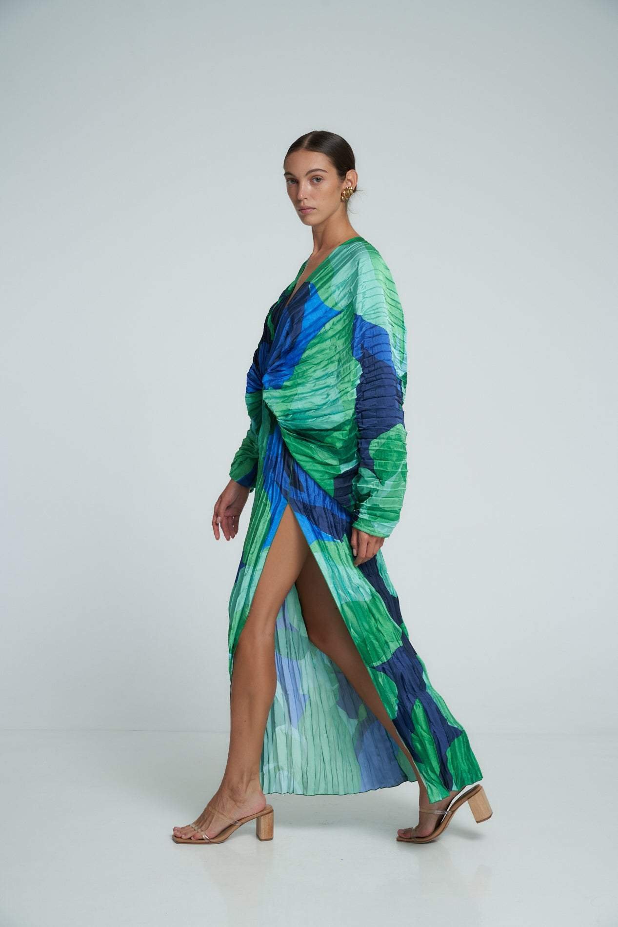 pamela-printed-plisse-maxi-kaften-dress-sd00208241233-green-s-sunfere-667105 Pamela Printed Plisse Maxi Kaften Dress - Image 6