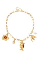 Pancy Pomegrante Flower Necklace - Image 10
