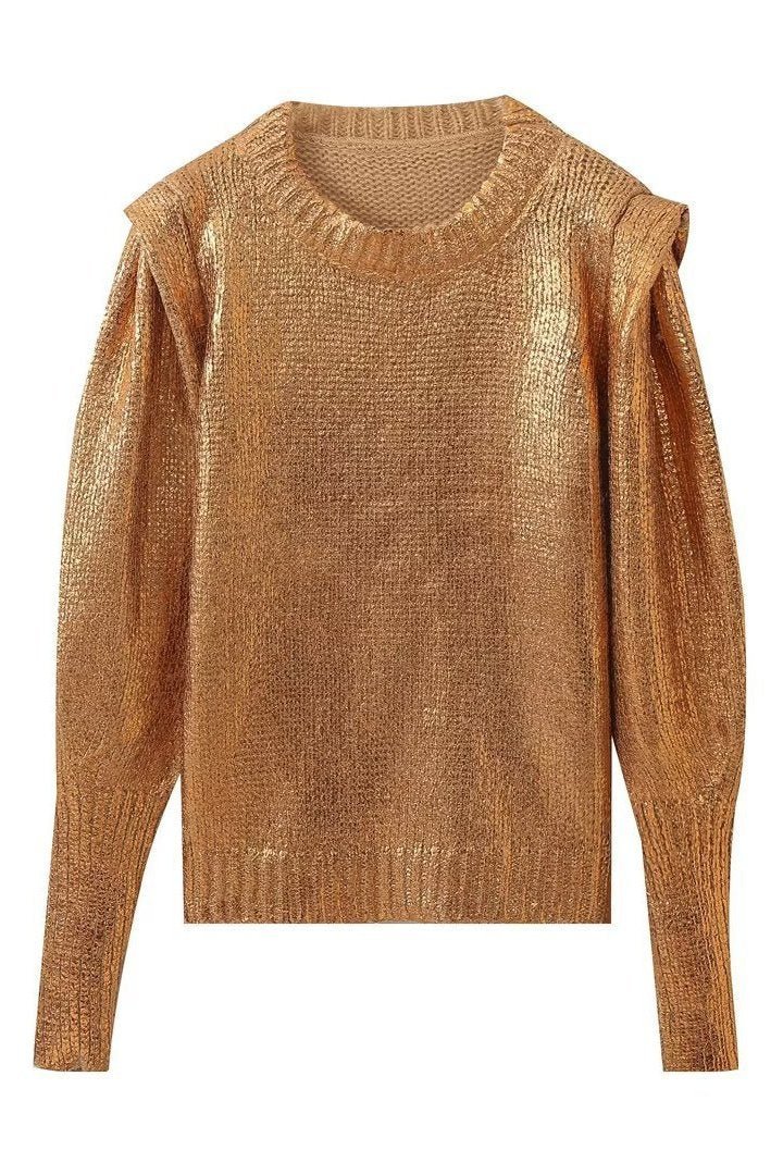paula-metallic-padded-knit-sweater-st00612192049-gold-s-sunfere-877614 Paula Metallic Padded Knit Sweater - Image 6