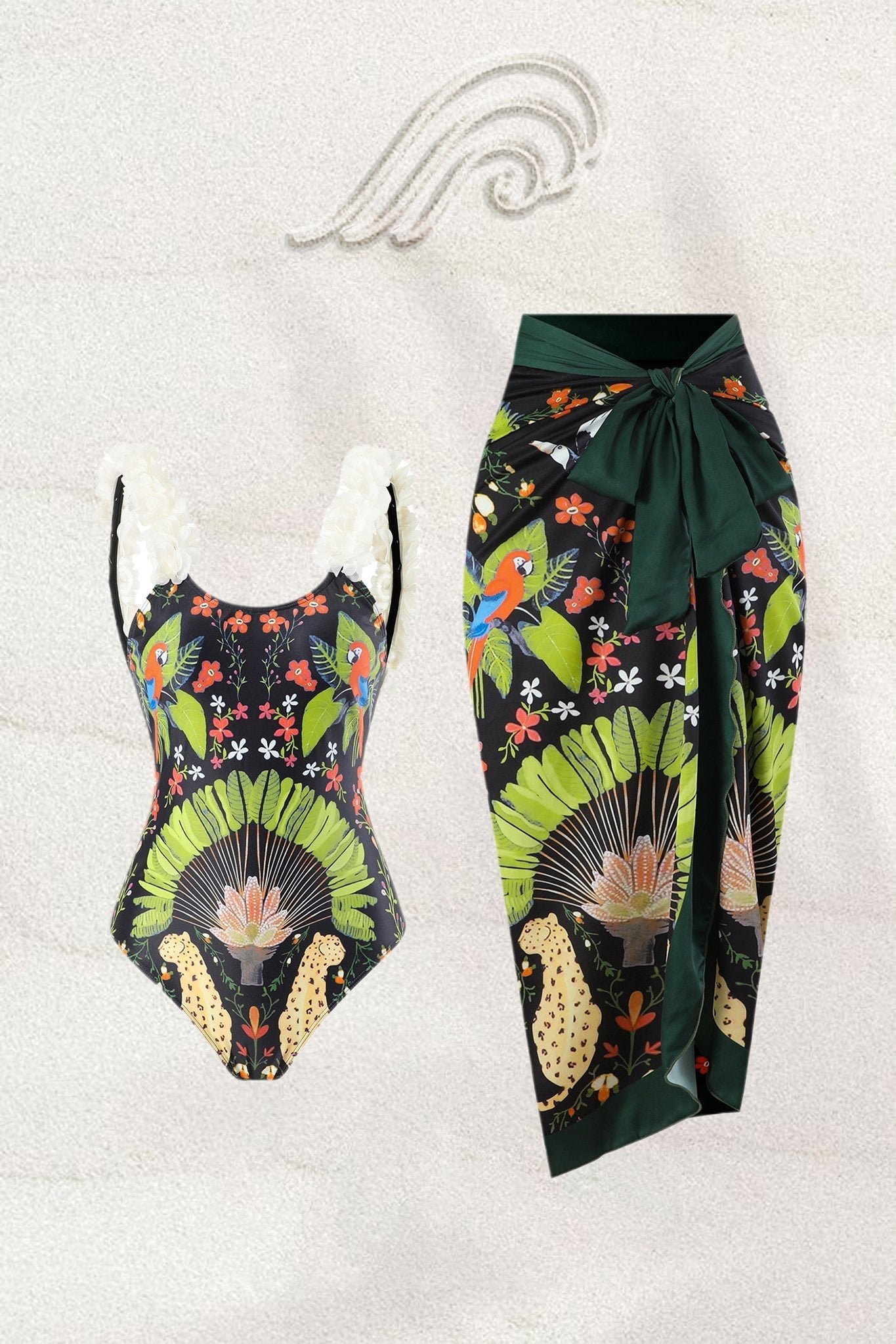 paula-printed-gathered-two-pieces-swim-set-sw00612262083-black-s-sunfere-692629 Paula Printed Gathered Two-pieces Swim Set - Image 1