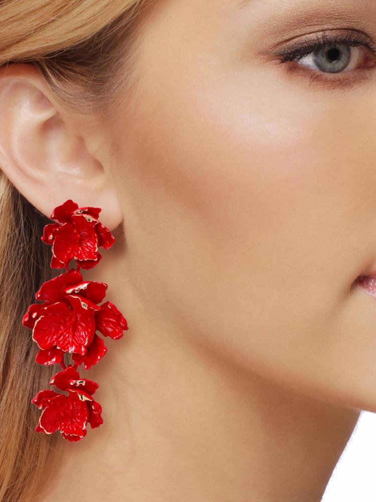phyllis-varnish-flower-earrings-sa0020516151-red-sunfere-435630 Phyllis Varnish Flower Earrings - Image 2