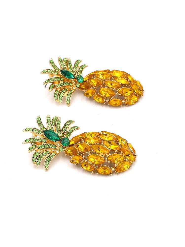 pineapple-diamante-drop-earrings-sa00202272339-gold-sunfere-455086 Pineapple Diamante Drop Earrings - Image 3