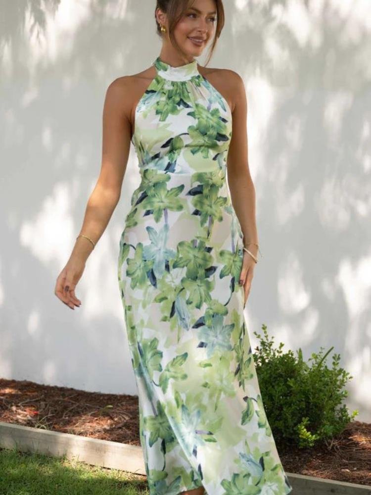 png_0f19f0fd-3c5a-421c-86a8-37606022dfab Gill Printed Halterneck Backless Satin Midi Dress - Image 5