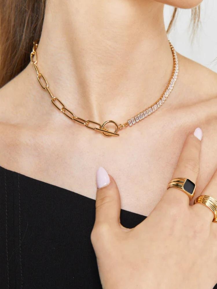 prima-diamante-metal-chain-necklace-sa0020516073-gold-sunfere-534156 Prima Diamante Metal Chain Necklace - Image 3