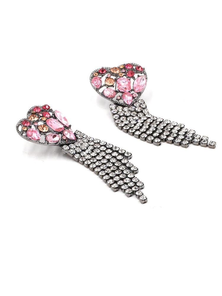 puzzle-heart-diamante-tassel-earrings-sa0020516106-pink-sunfere-345969 Puzzle Heart Diamante Tassel Earrings - Image 4
