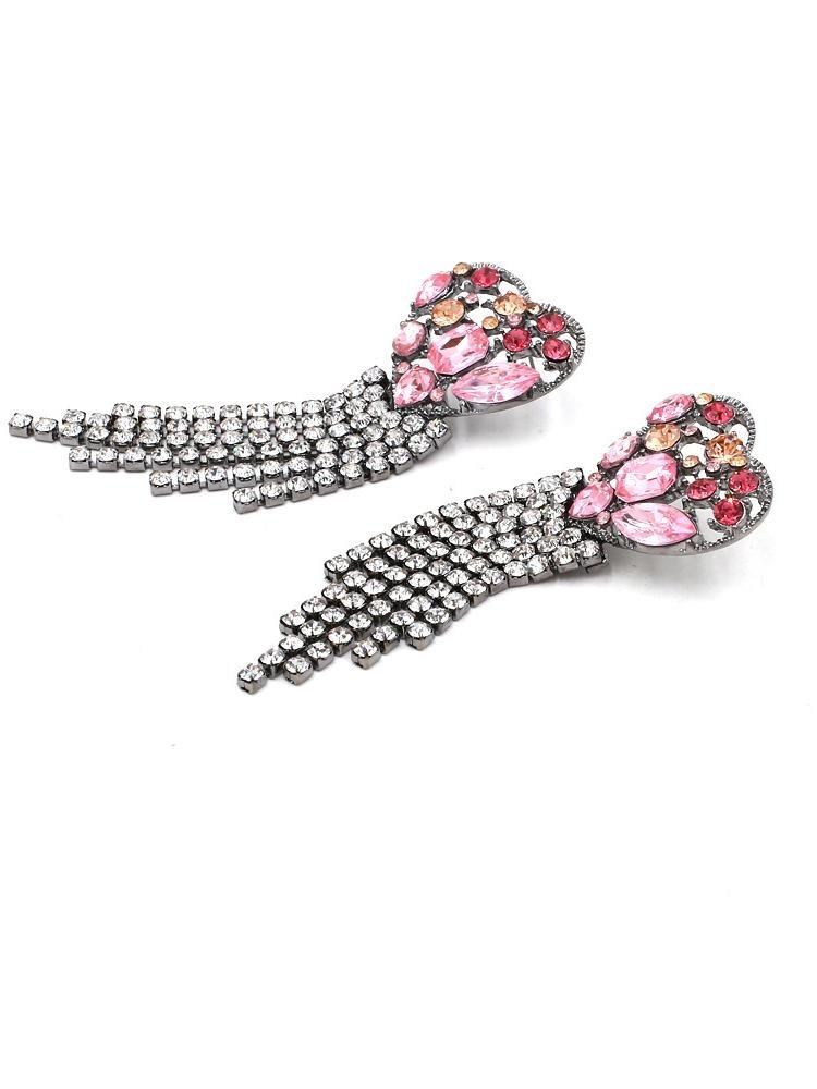 puzzle-heart-diamante-tassel-earrings-sa0020516106-pink-sunfere-632140 Puzzle Heart Diamante Tassel Earrings - Image 2