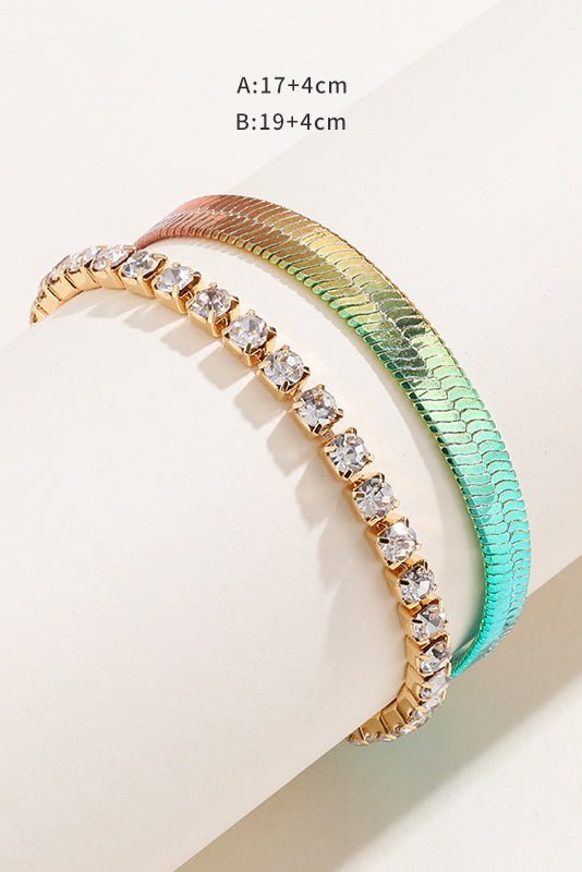 rainbow-gradient-flat-snake-chain-bracelet-sa00601312349-multi-sunfere-563918 Rainbow Gradient Flat Snake Chain Bracelet - Image 4