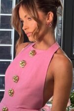 Rebecca Halter Backless Mini Dress - Image 2