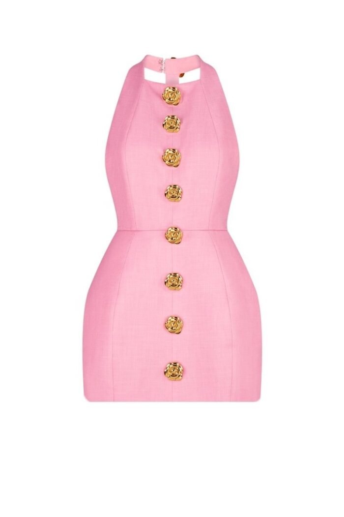 Rebecca Halter Backless Mini Dress - Image 6