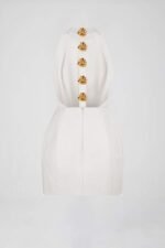 Rebecca Halter Backless Mini Dress - Image 13