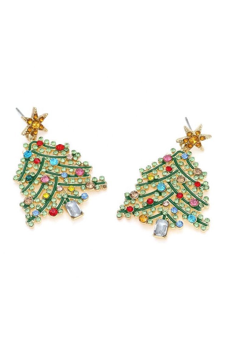 rhinestone-christmas-tree-drop-earrings-sa00611141907-multi-sunfere-581534 Rhinestone Christmas Tree Drop Earrings - Image 3
