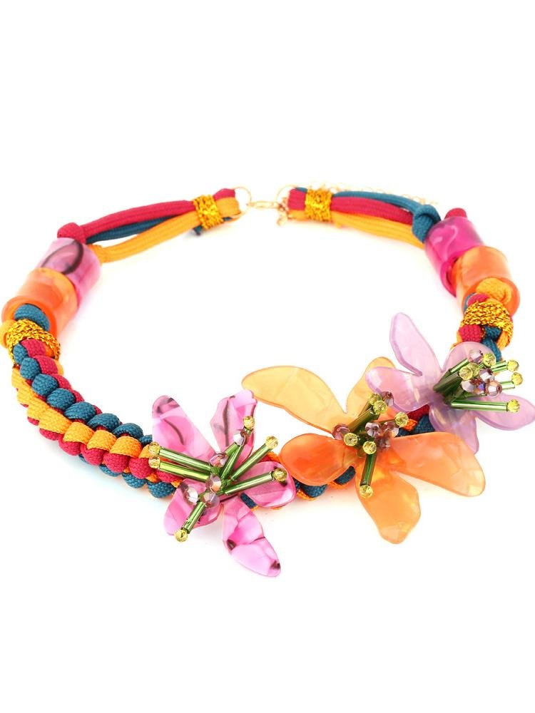 riva-acrylic-flower-weave-necklace-sa0020516102-multi-sunfere-708557 Riva Acrylic Flower Weave Necklace - Image 2