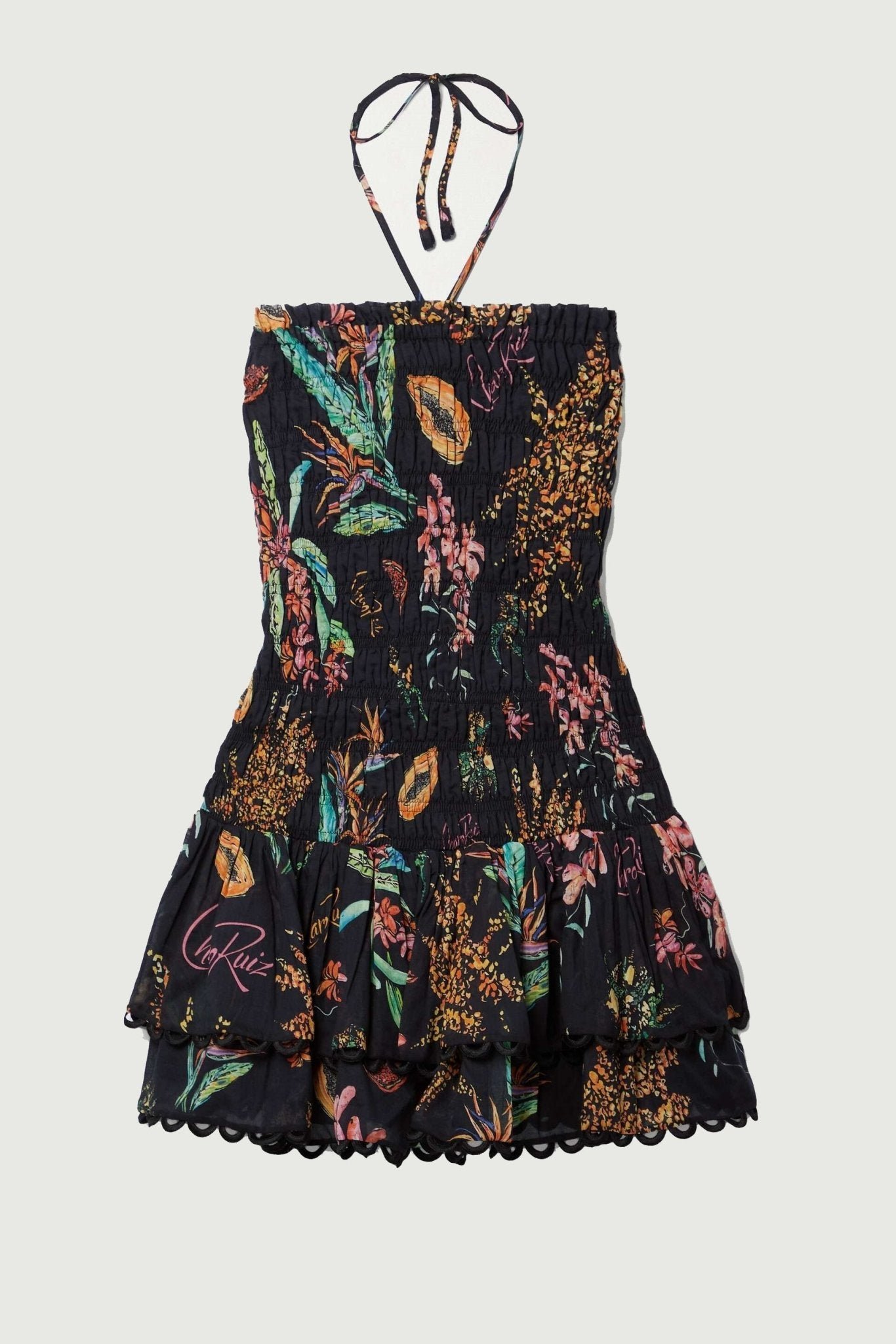 rosa-shirred-printed-mini-dress-sd00601232182-black-s-sunfere-717675 Rosa Shirred Printed Mini Dress - Image 7