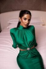Roxanne Gathered Cut-Out Midi Dress - Image 2