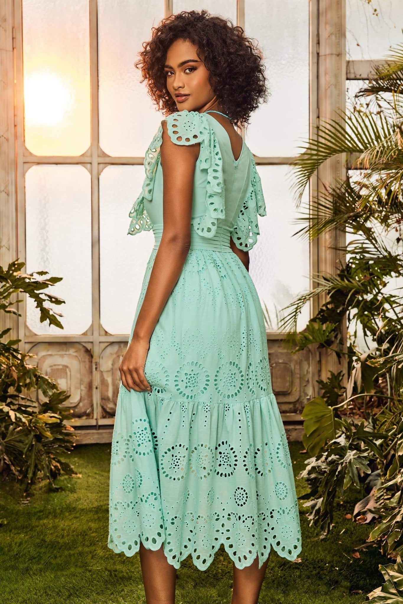 ruth-v-neck-ruffled-midi-dress-sd00602272348-blue-s-sunfere-243861 Ruth V-neck Ruffled Midi Dress - Image 2