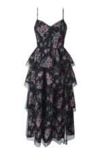 Sabrina Floral Tiered Slit Midi Dress - Image 9