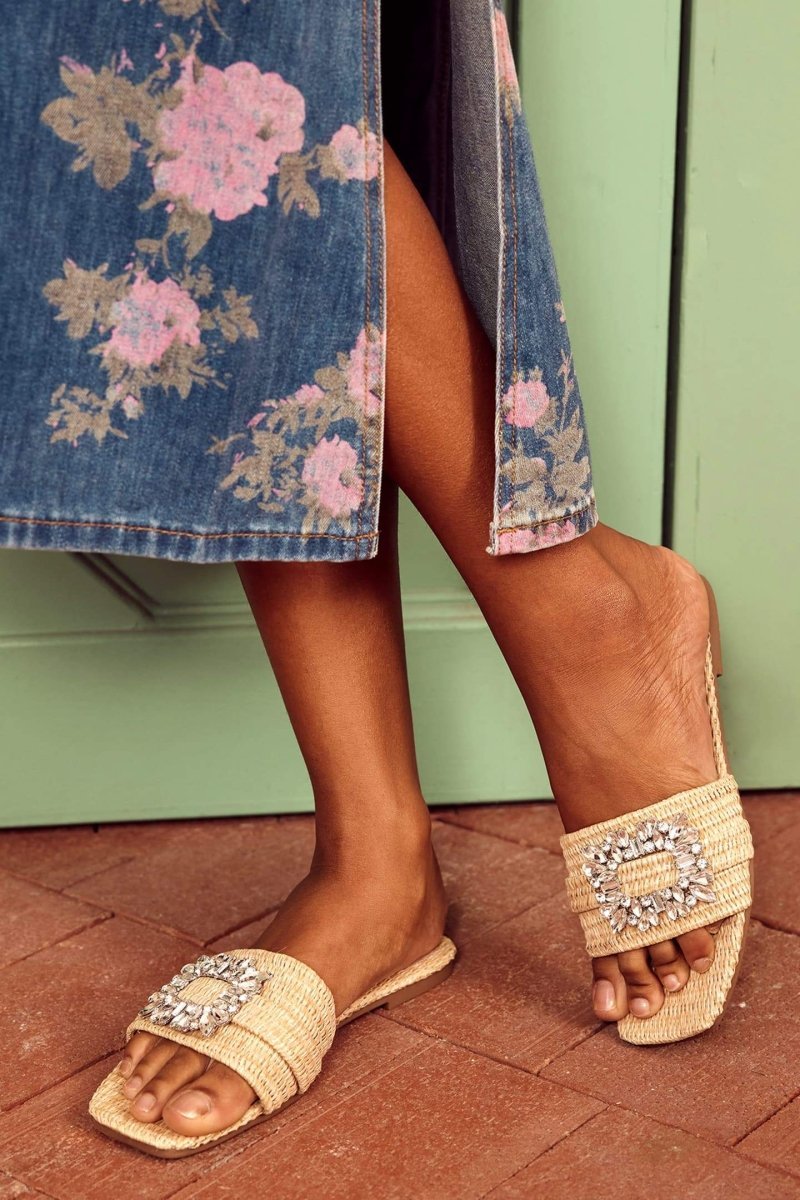 sally-diamante-straw-slippers-ssh00203282553-apricot-37-sunfere-854238 Sally Diamante Straw Slippers - Image 1