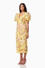 Sally V-neck Floral Midi Dress - Image 4