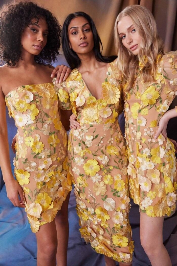 Sally V-neck Floral Midi Dress - Image 8