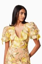 Sally V-neck Floral Midi Dress - Image 2