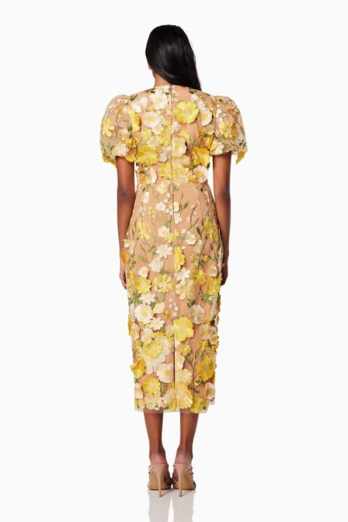 Sally V-neck Floral Midi Dress - Image 5
