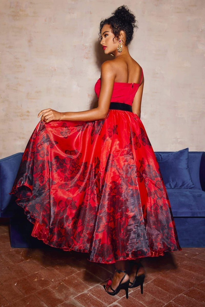 samantha-butterfly-print-organza-midi-skirt-sb00203052426-red-s-sunfere-157238 Samantha Butterfly Print Organza Midi Skirt - Image 5