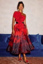 Samantha Butterfly Print Organza Midi Skirt - Image 2