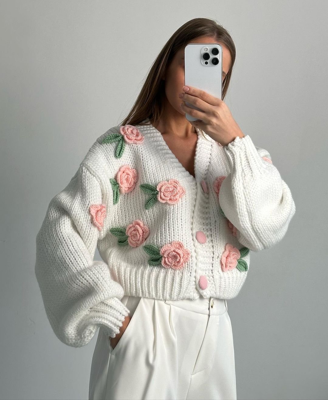 selena-rose-knit-sweater-cardigan-so00601092107-pink-one-size-sunfere-158494 Selena Rose Knit Sweater Cardigan - Image 6