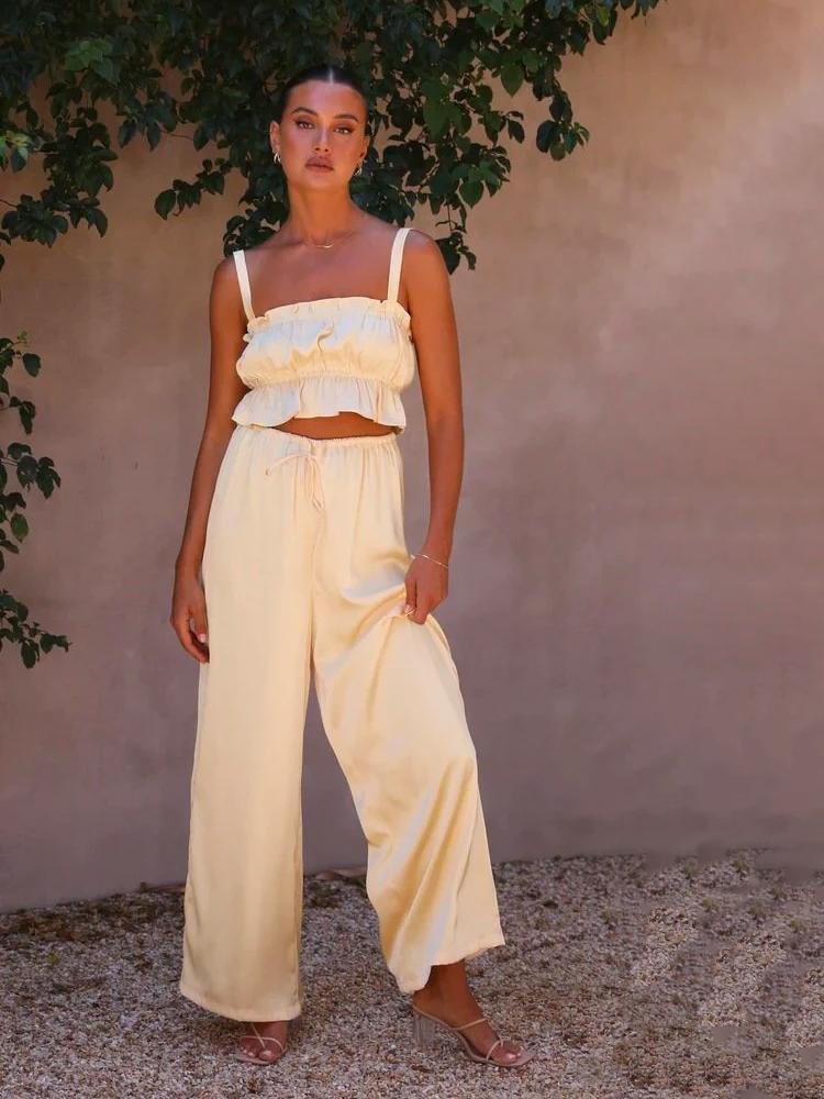 sherry-gathered-silky-lounge-set-sl0020516043-cream-s-sunfere-170362 Sherry Gathered Silky Lounge Set - Image 7
