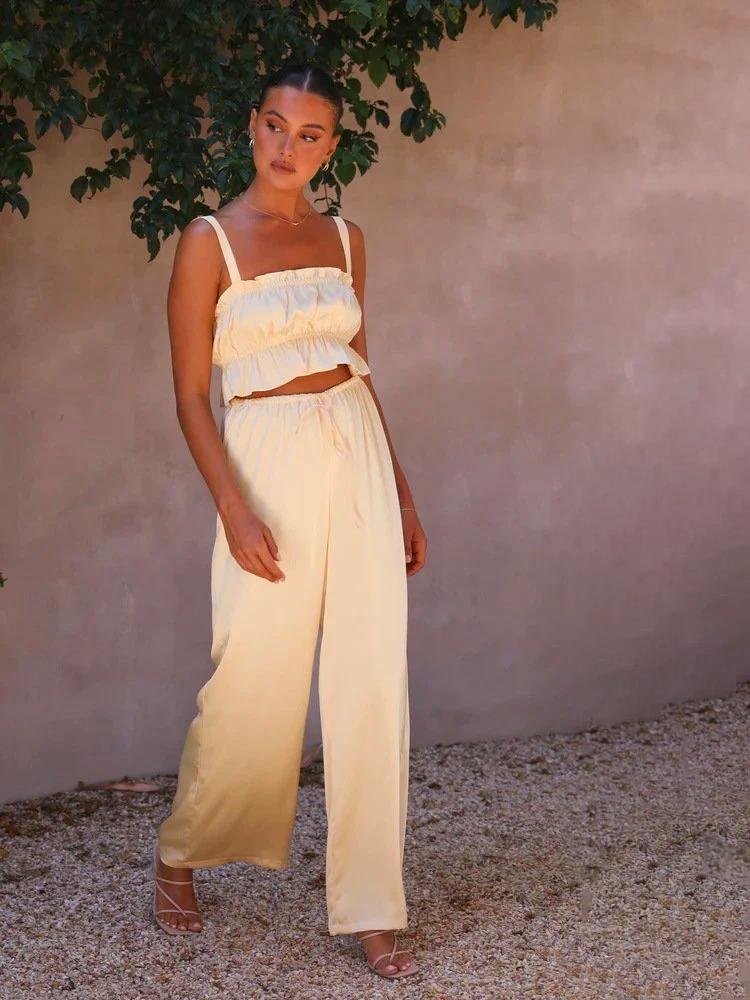 sherry-gathered-silky-lounge-set-sl0020516043-cream-s-sunfere-819720 Sherry Gathered Silky Lounge Set - Image 8