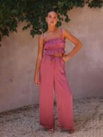 Sherry Gathered Silky Lounge Set - Image 15