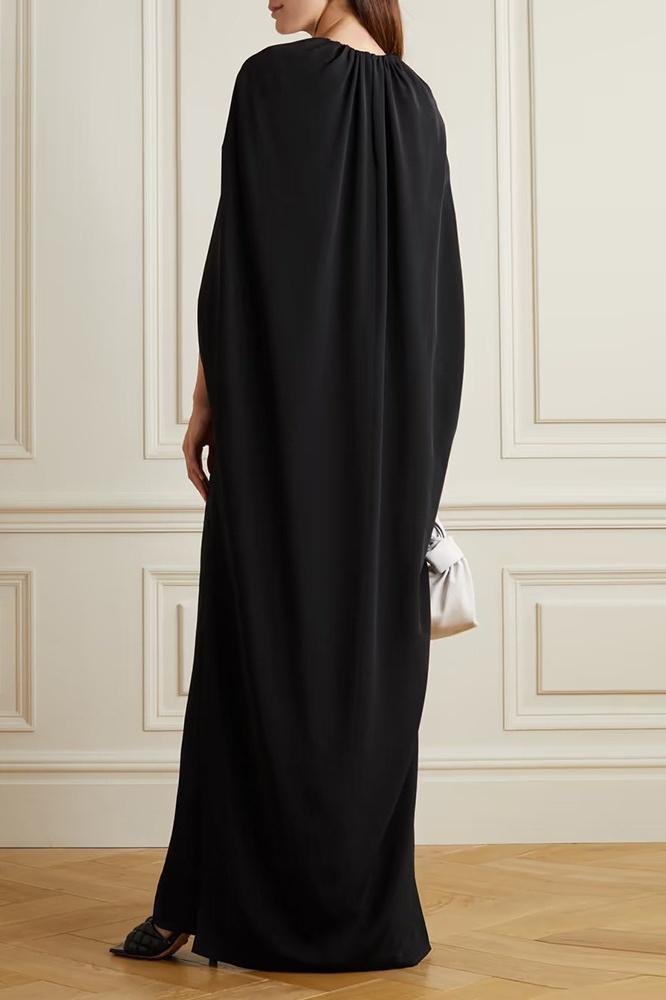 shona-gathered-cape-crepe-maxi-dress-sd00211171932-black-xs-sunfere-162976 Shona Gathered Cape Crepe Maxi Dress - Image 4